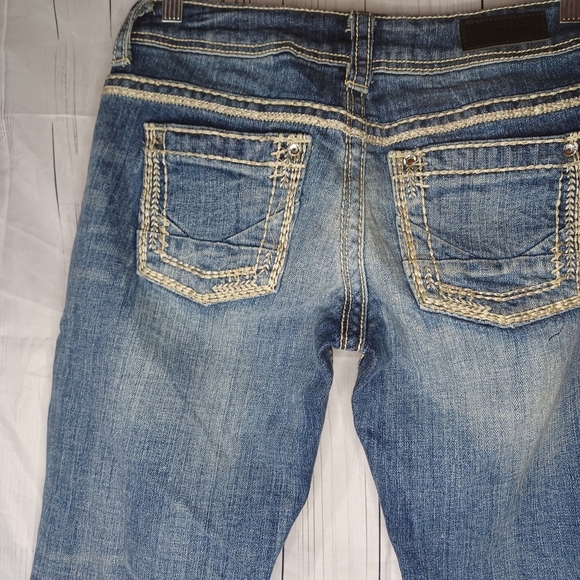 Daytrip Lyra Low Rise Bootcut Classic Blue Denim Jeans - Picture 16 of 16